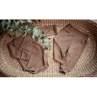 Baby clothes from Merino wool fabric - GREEN ROSE